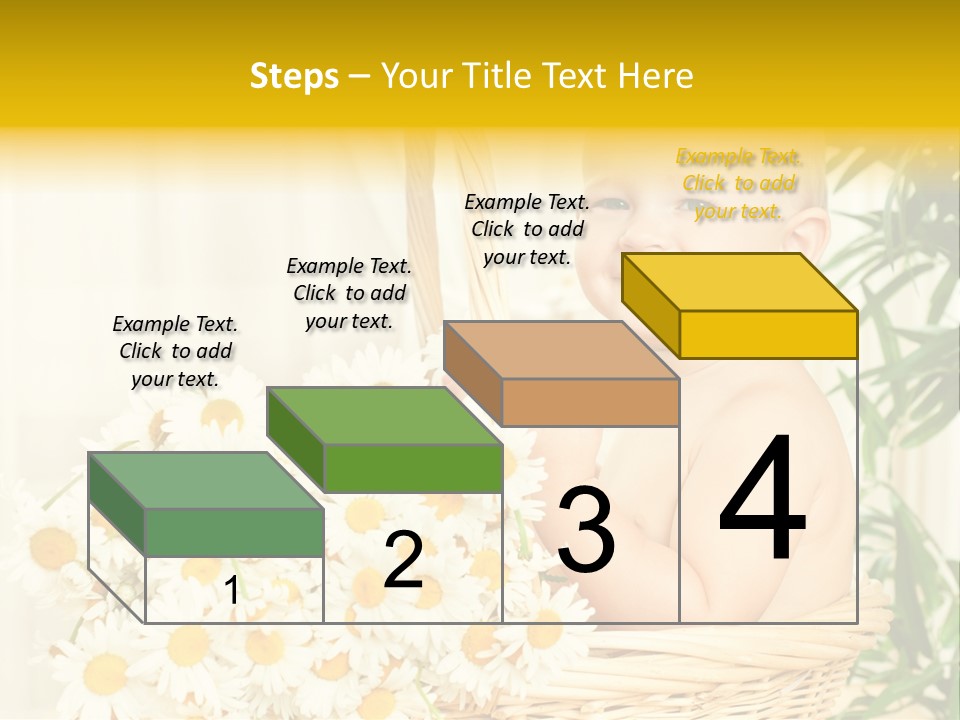 Bouquet Caucasian Home PowerPoint Template