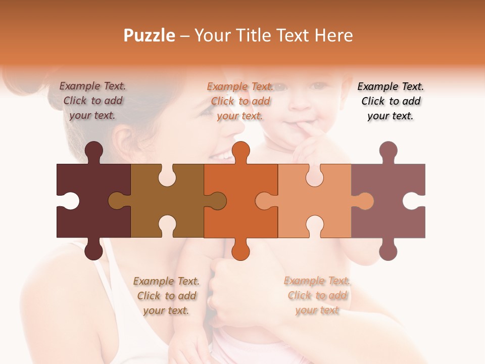 Face Life Caucasian PowerPoint Template