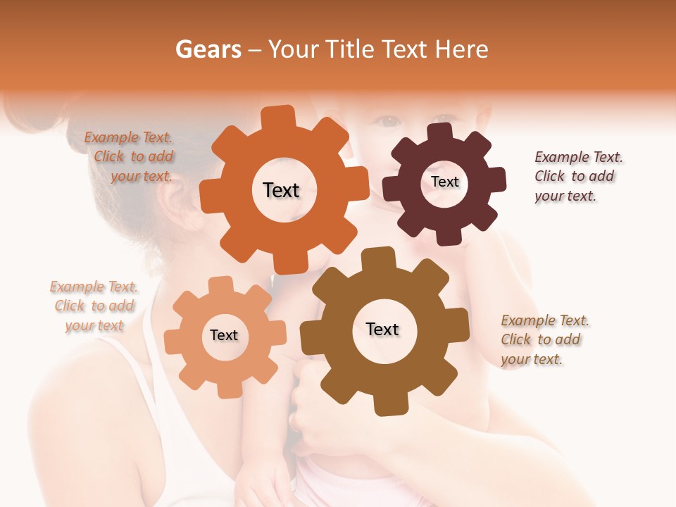 Face Life Caucasian PowerPoint Template