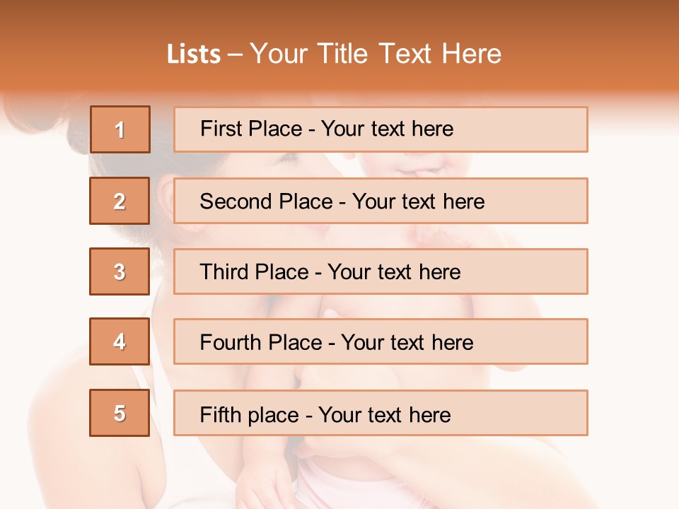 Face Life Caucasian PowerPoint Template