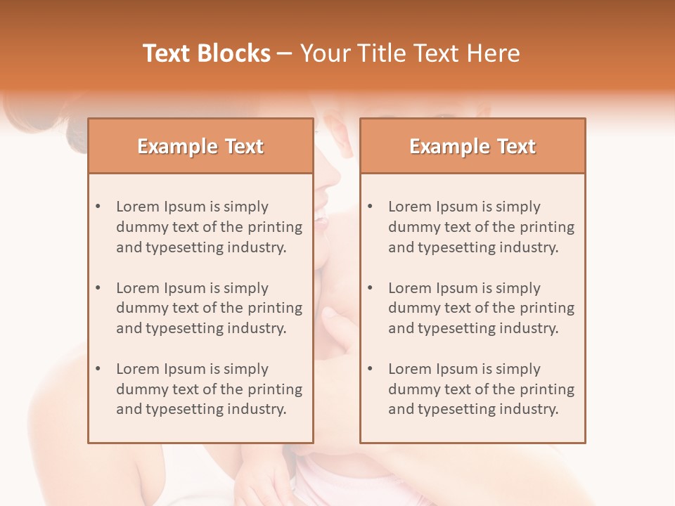 Face Life Caucasian PowerPoint Template