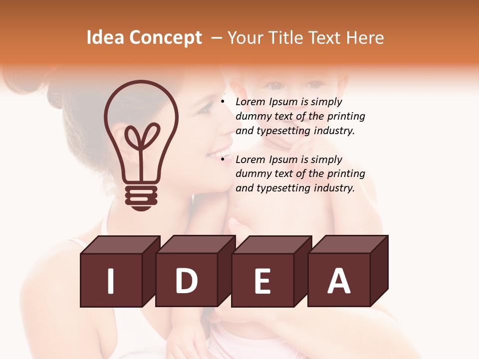 Face Life Caucasian PowerPoint Template