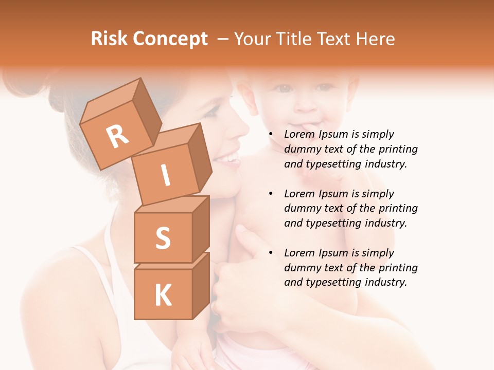 Face Life Caucasian PowerPoint Template