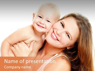 Toothy Mother Touch PowerPoint Template