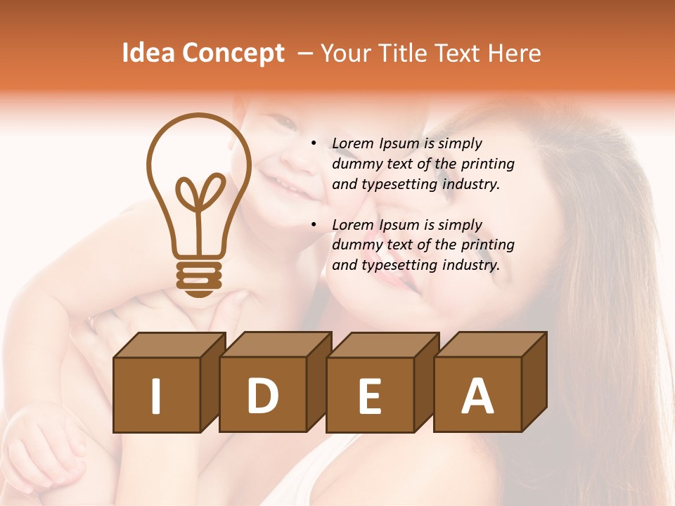 Toothy Mother Touch PowerPoint Template