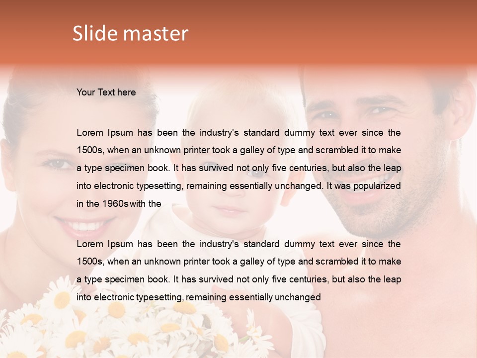 Young Three Love PowerPoint Template