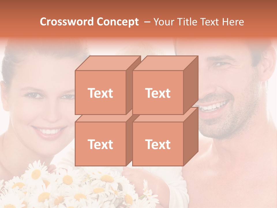 Young Three Love PowerPoint Template