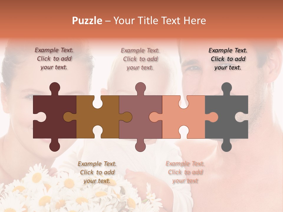 Young Three Love PowerPoint Template