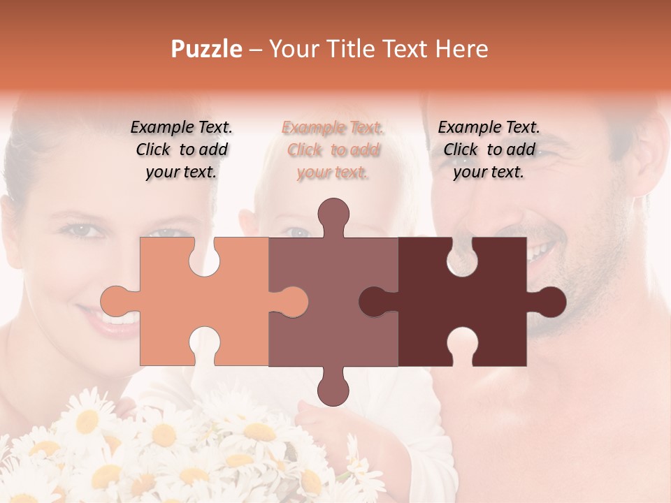 Young Three Love PowerPoint Template