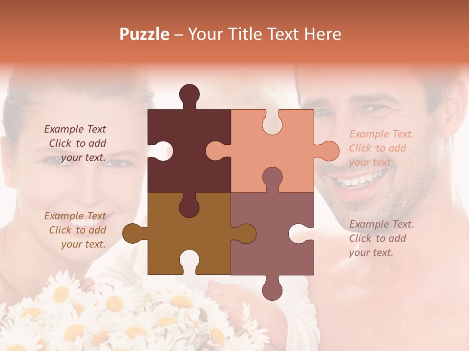 Young Three Love PowerPoint Template