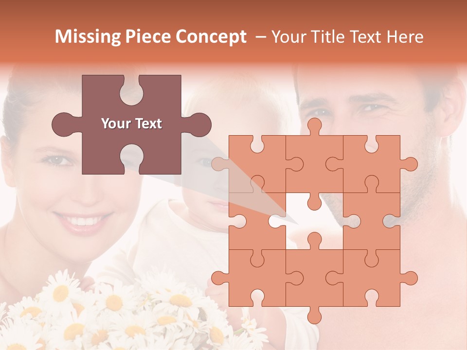 Young Three Love PowerPoint Template