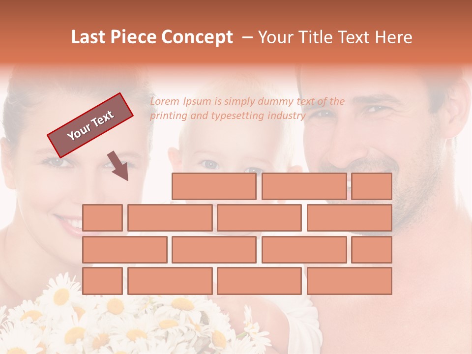 Young Three Love PowerPoint Template