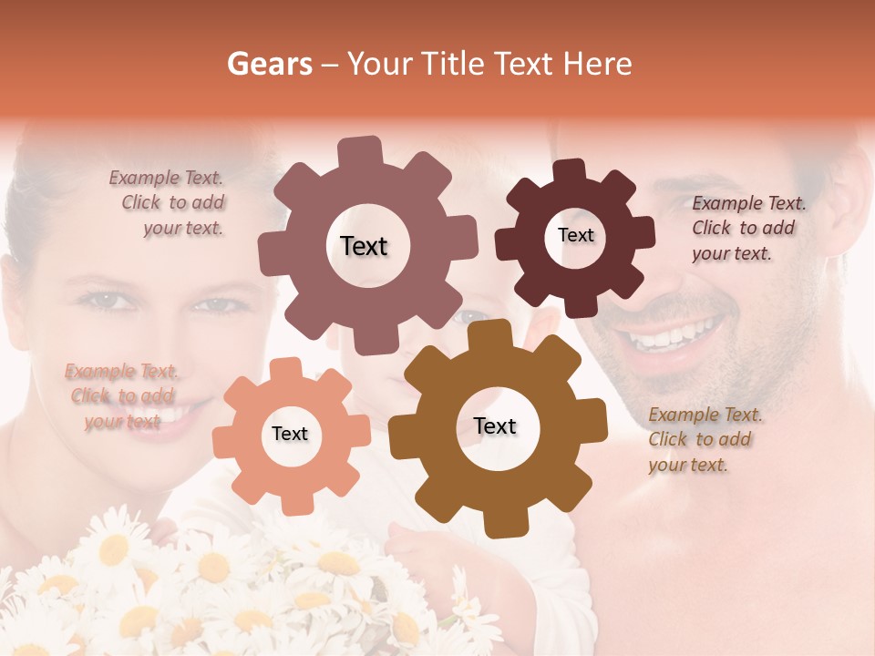 Young Three Love PowerPoint Template