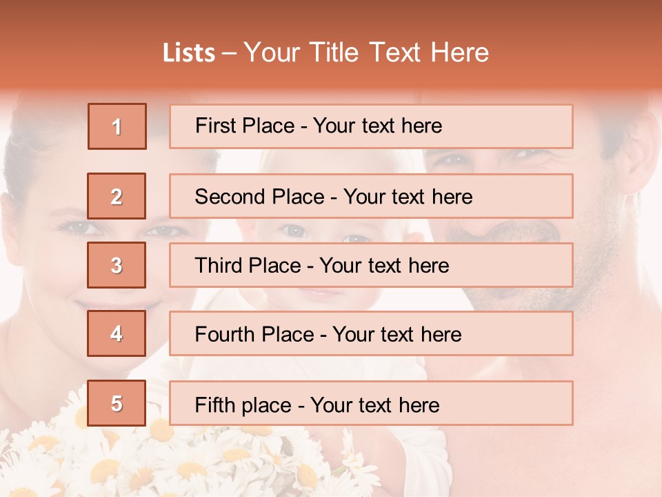 Young Three Love PowerPoint Template