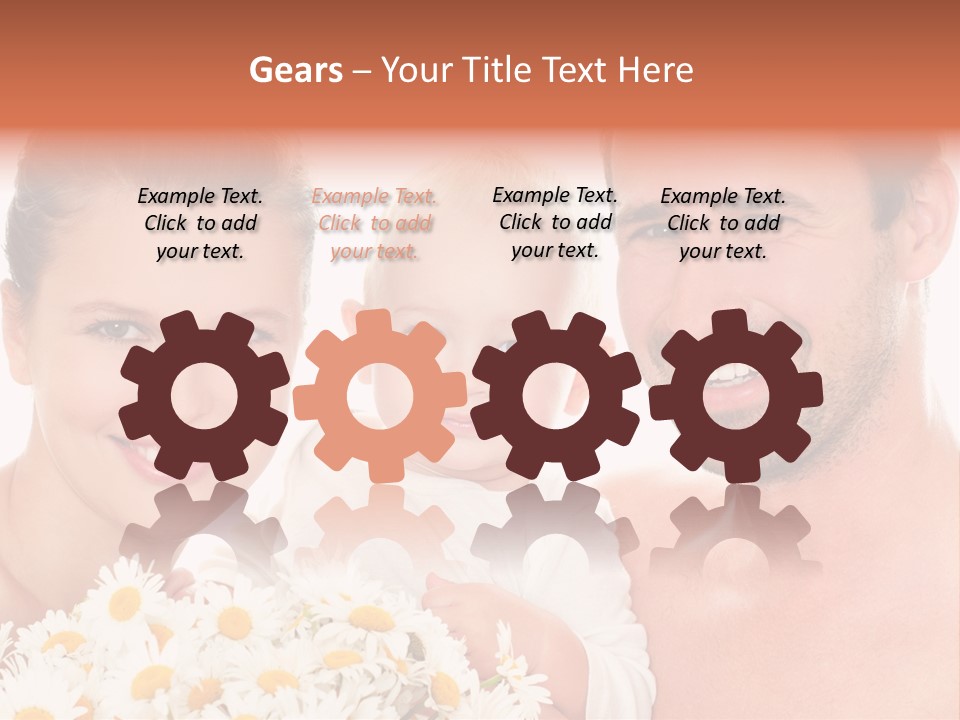 Young Three Love PowerPoint Template