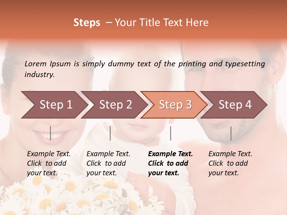 Young Three Love PowerPoint Template
