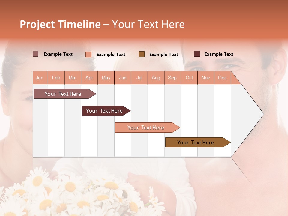 Young Three Love PowerPoint Template