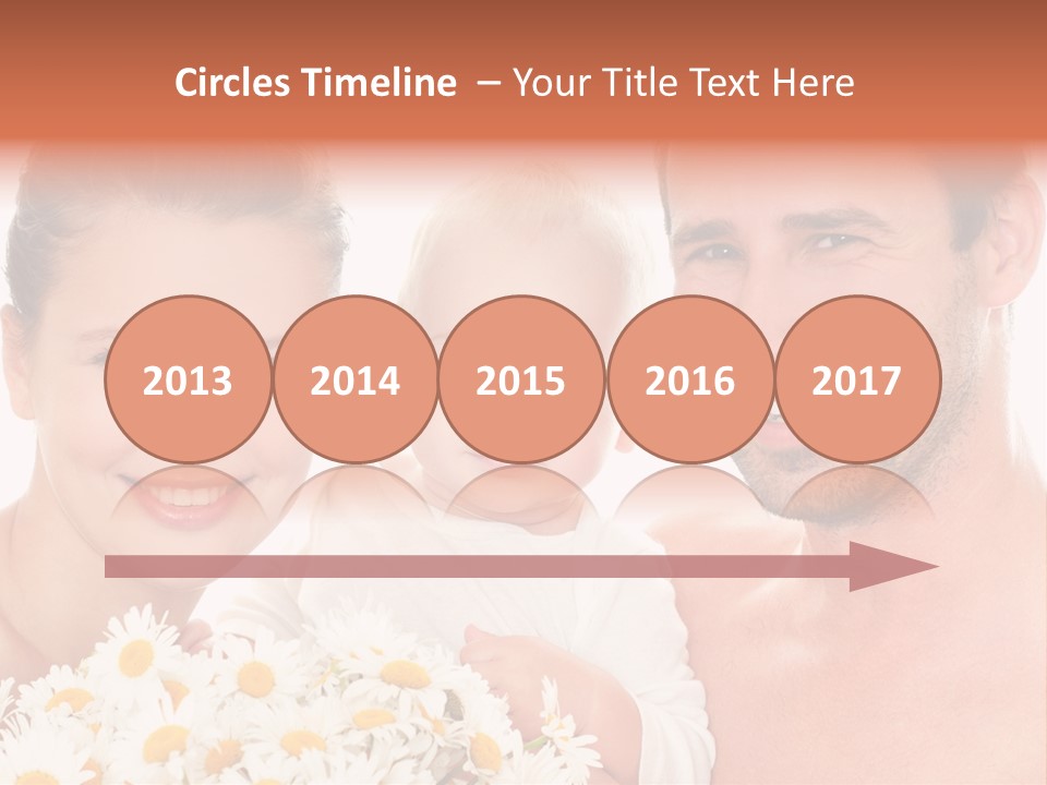 Young Three Love PowerPoint Template