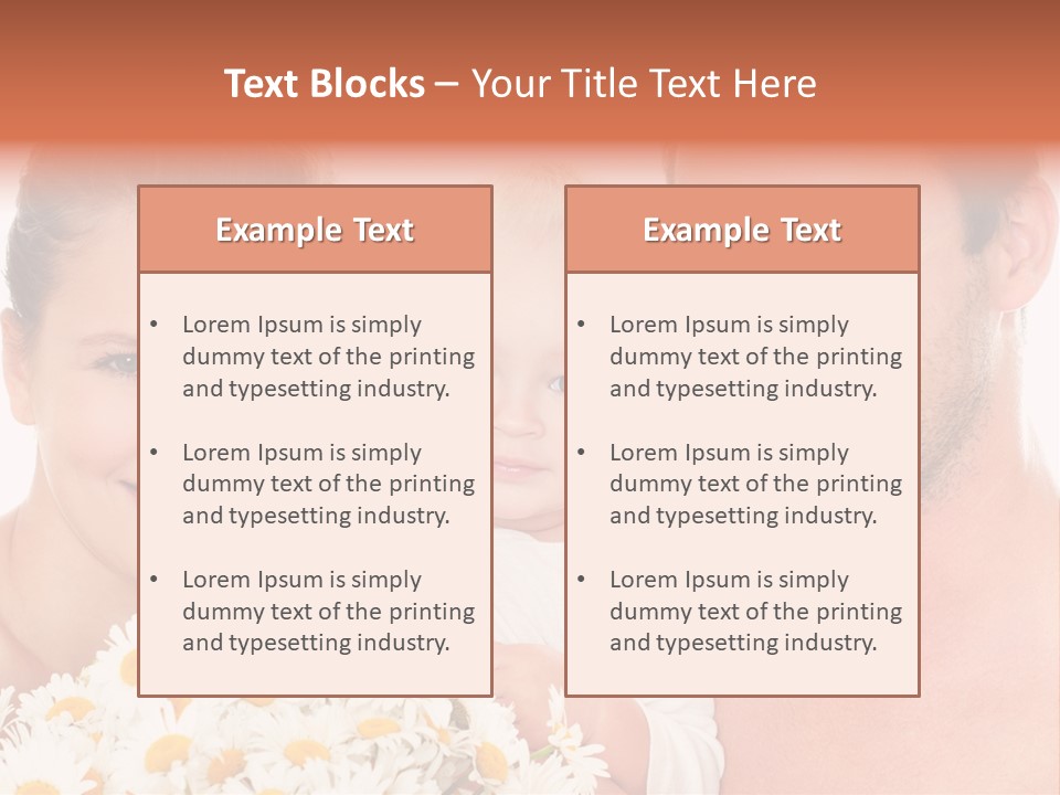 Young Three Love PowerPoint Template