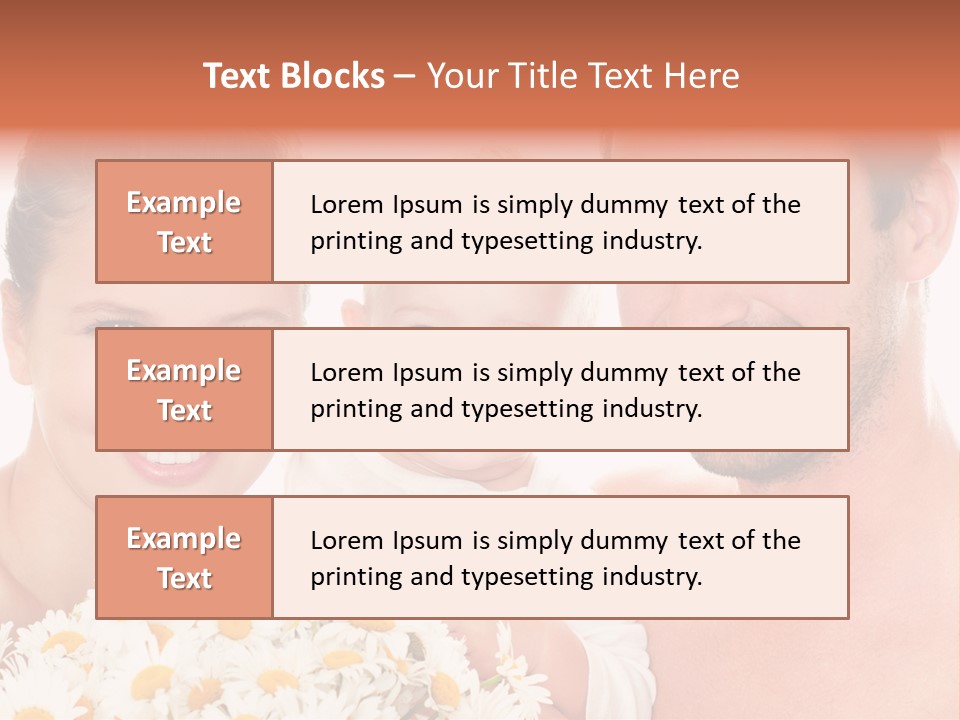 Young Three Love PowerPoint Template