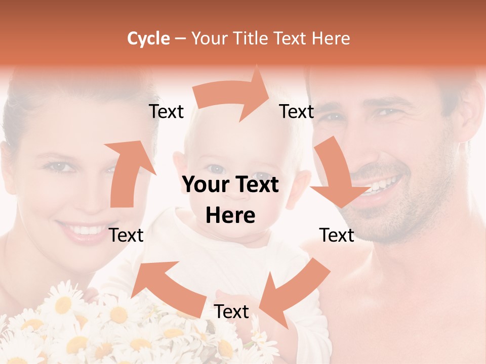 Young Three Love PowerPoint Template