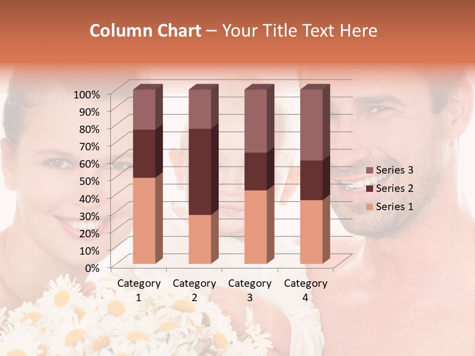 Young Three Love PowerPoint Template