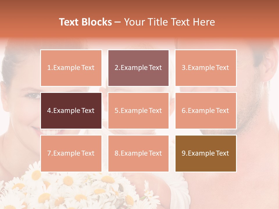 Young Three Love PowerPoint Template