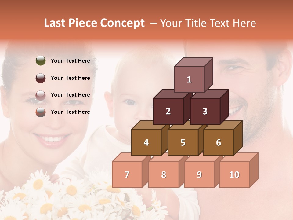 Young Three Love PowerPoint Template