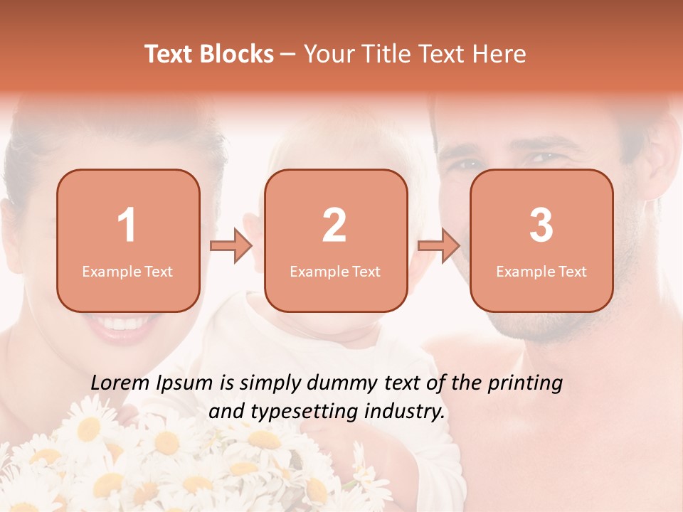 Young Three Love PowerPoint Template