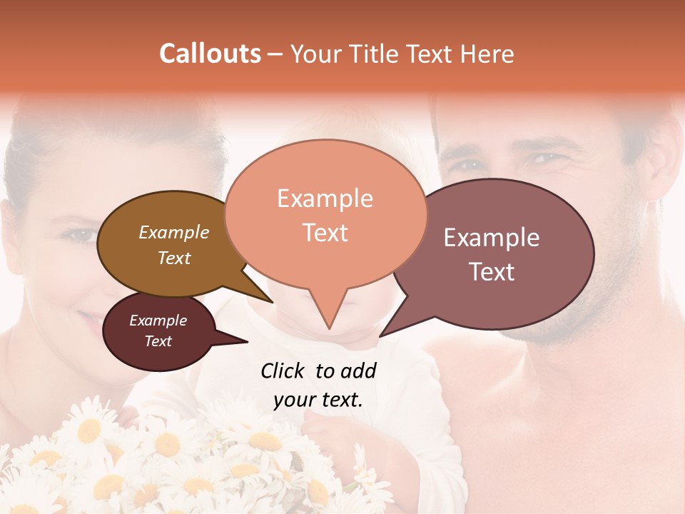 Young Three Love PowerPoint Template