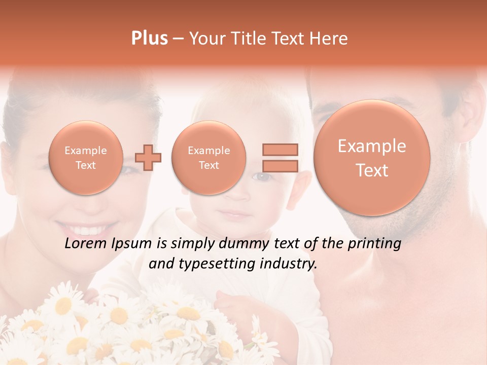 Young Three Love PowerPoint Template