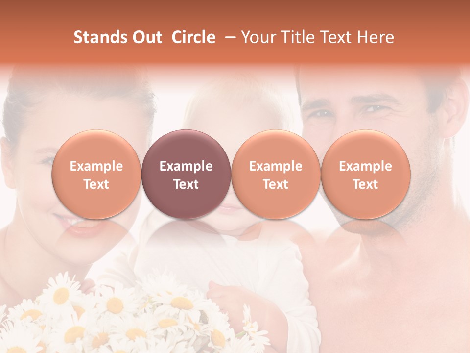 Young Three Love PowerPoint Template