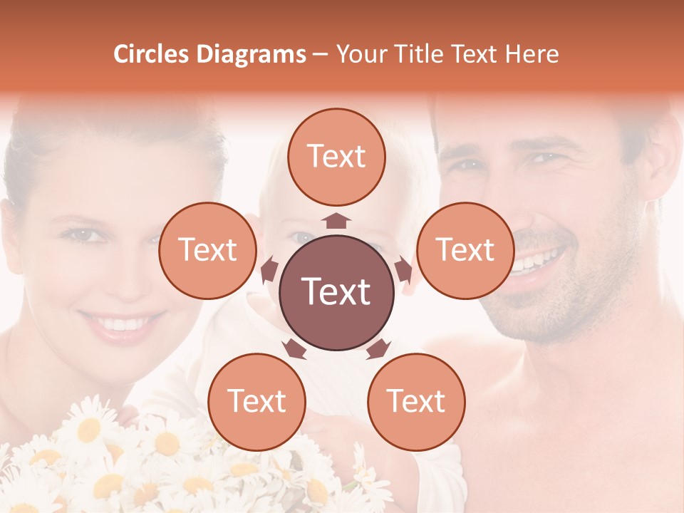 Young Three Love PowerPoint Template