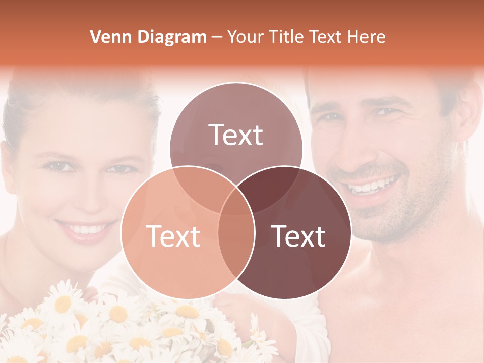 Young Three Love PowerPoint Template