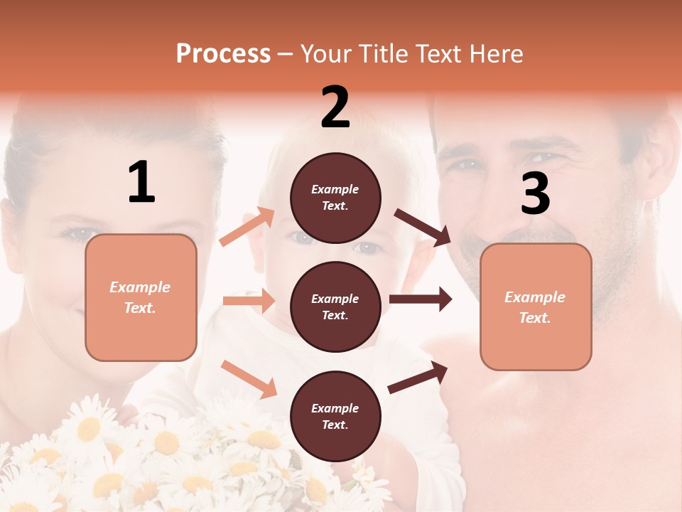 Young Three Love PowerPoint Template