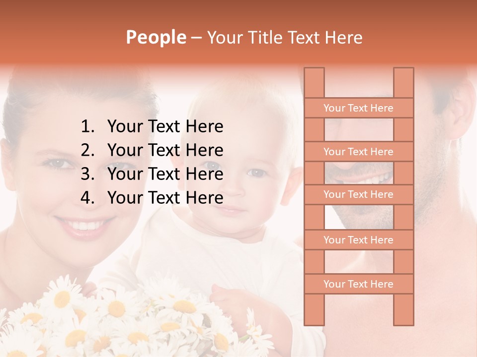 Young Three Love PowerPoint Template
