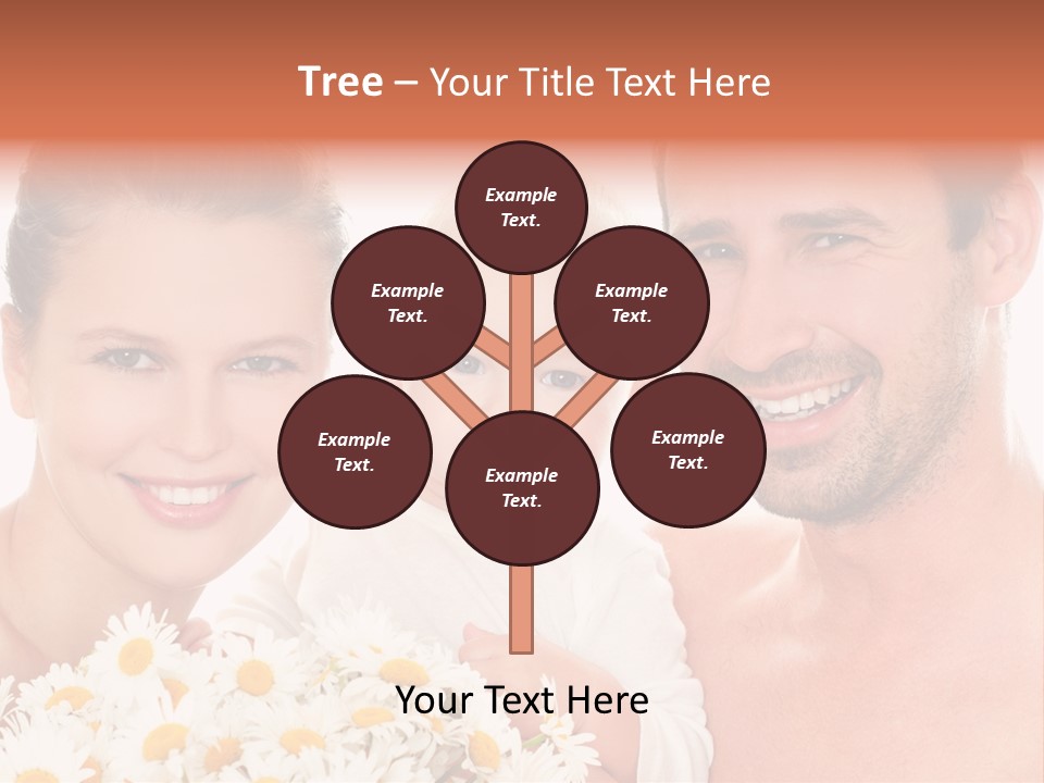 Young Three Love PowerPoint Template