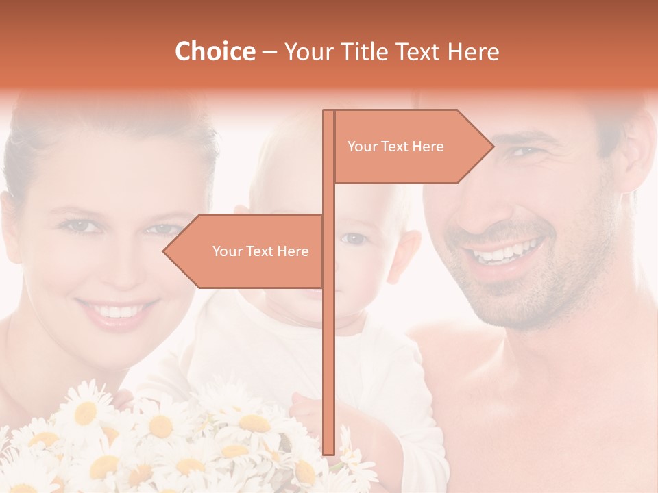 Young Three Love PowerPoint Template