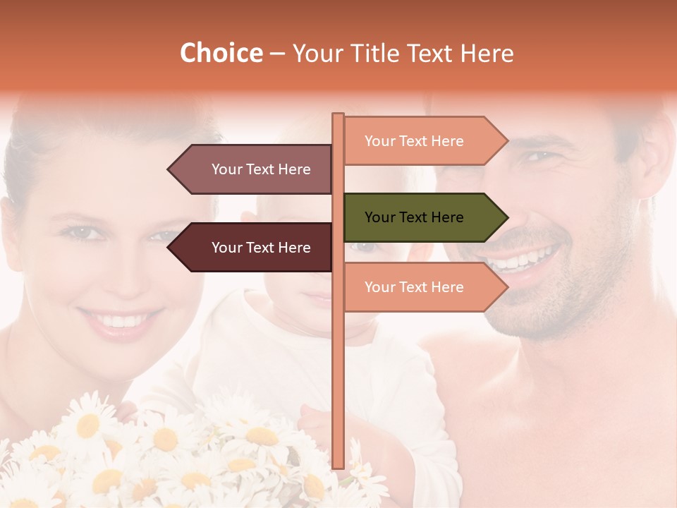 Young Three Love PowerPoint Template