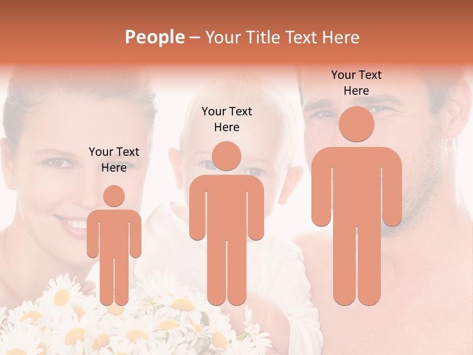 Young Three Love PowerPoint Template