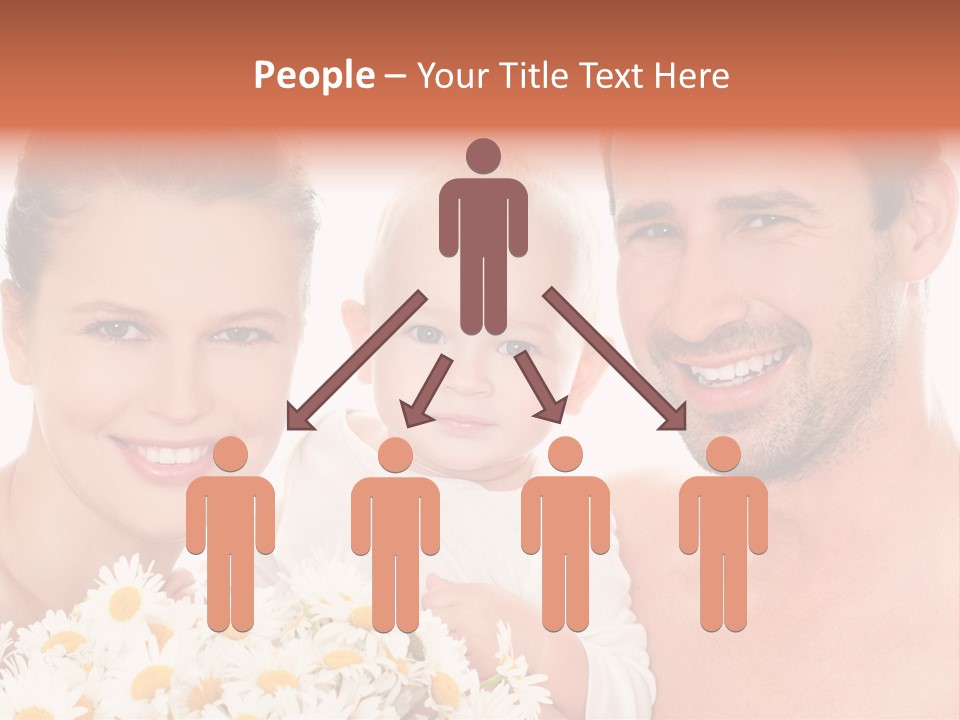 Young Three Love PowerPoint Template