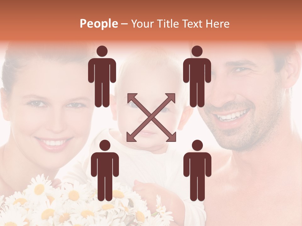 Young Three Love PowerPoint Template