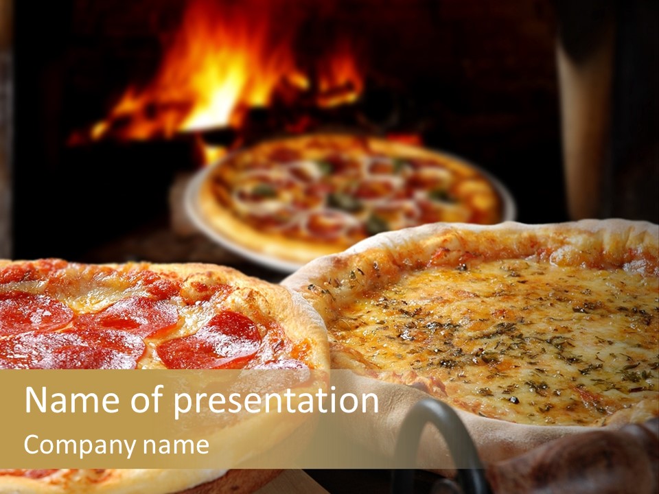 Queijo Jantar Pizza PowerPoint Template
