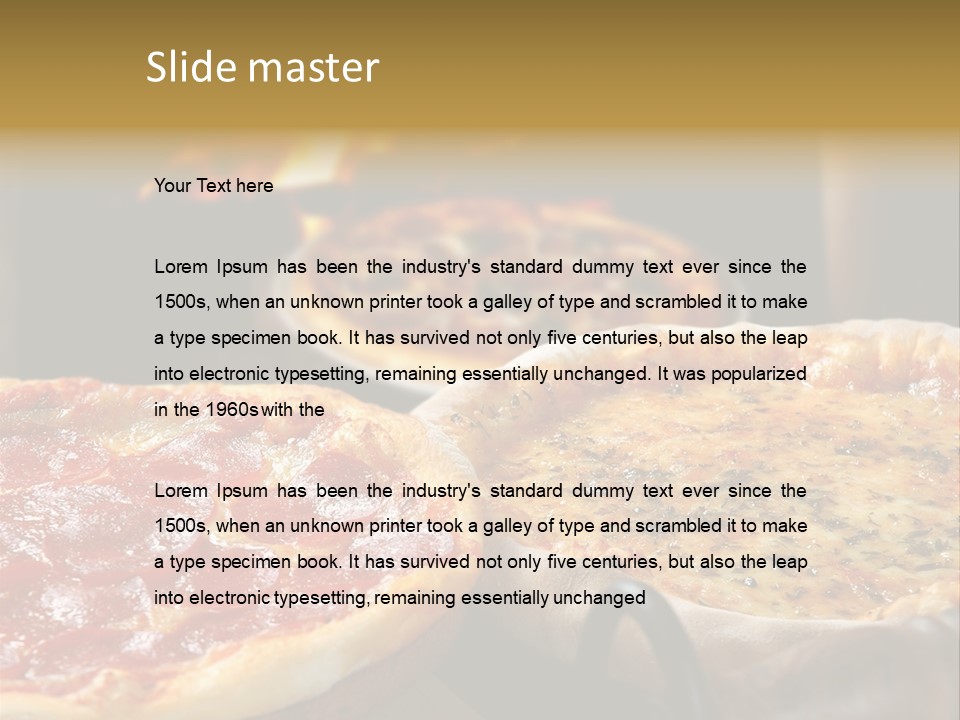 Queijo Jantar Pizza PowerPoint Template