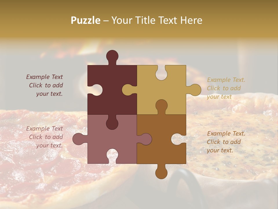 Queijo Jantar Pizza PowerPoint Template