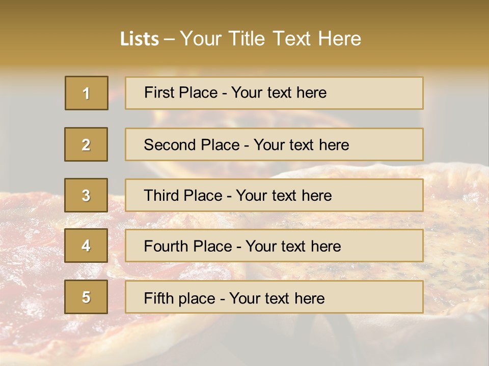 Queijo Jantar Pizza PowerPoint Template