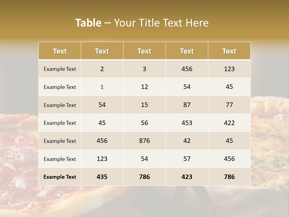 Queijo Jantar Pizza PowerPoint Template