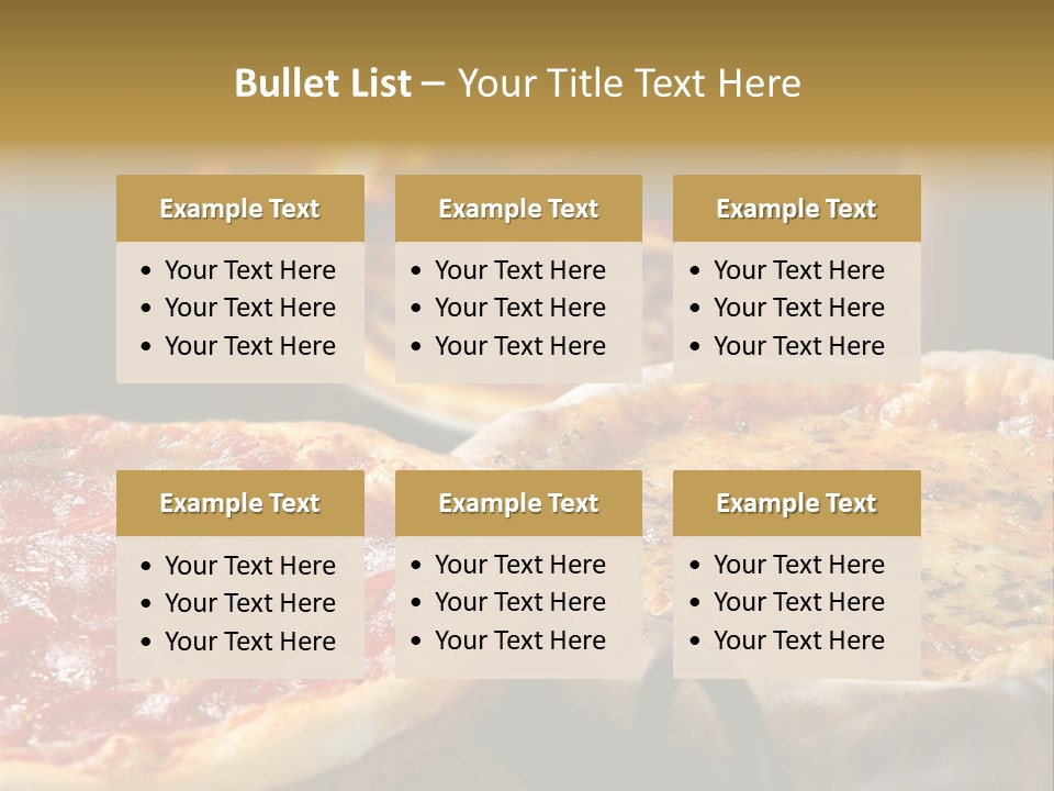 Queijo Jantar Pizza PowerPoint Template