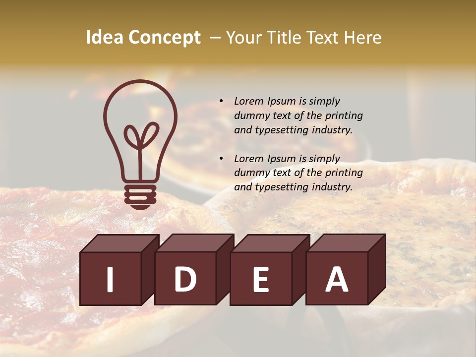 Queijo Jantar Pizza PowerPoint Template