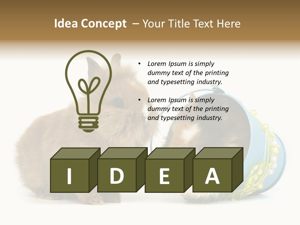 Deko Weich Osterhase PowerPoint Template